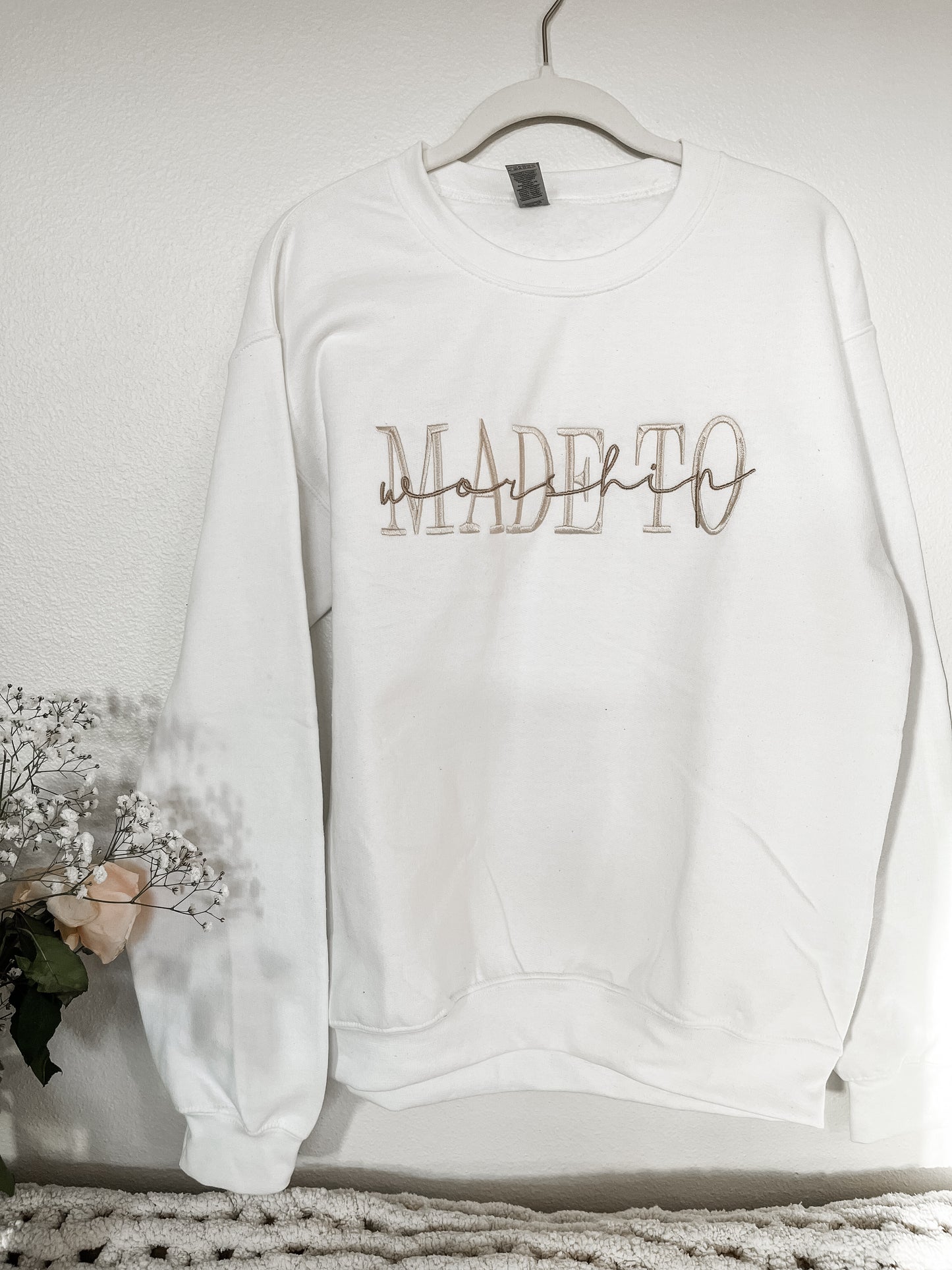 Made to Worship Embroidered Sweatshirt