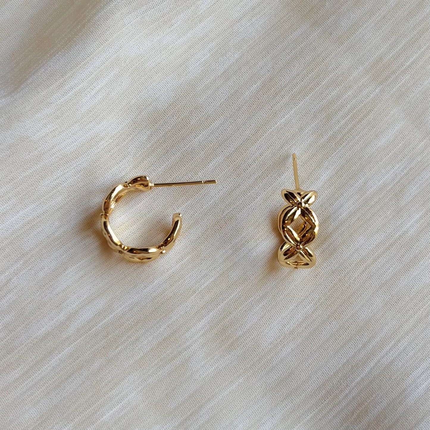 Criss Cross Hoop Earrings