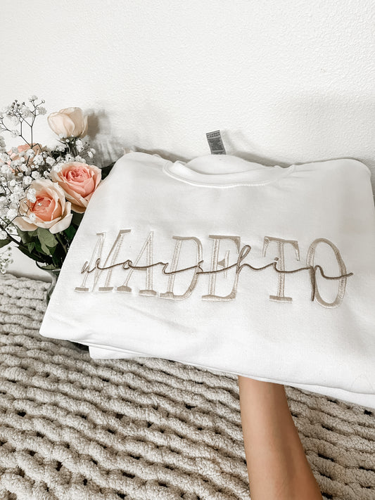 Made to Worship Embroidered Sweatshirt
