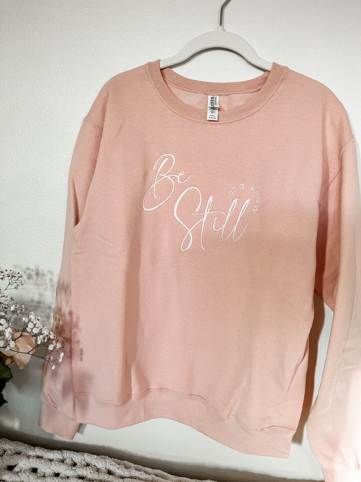 Be Still Embroidered Sweatshirt