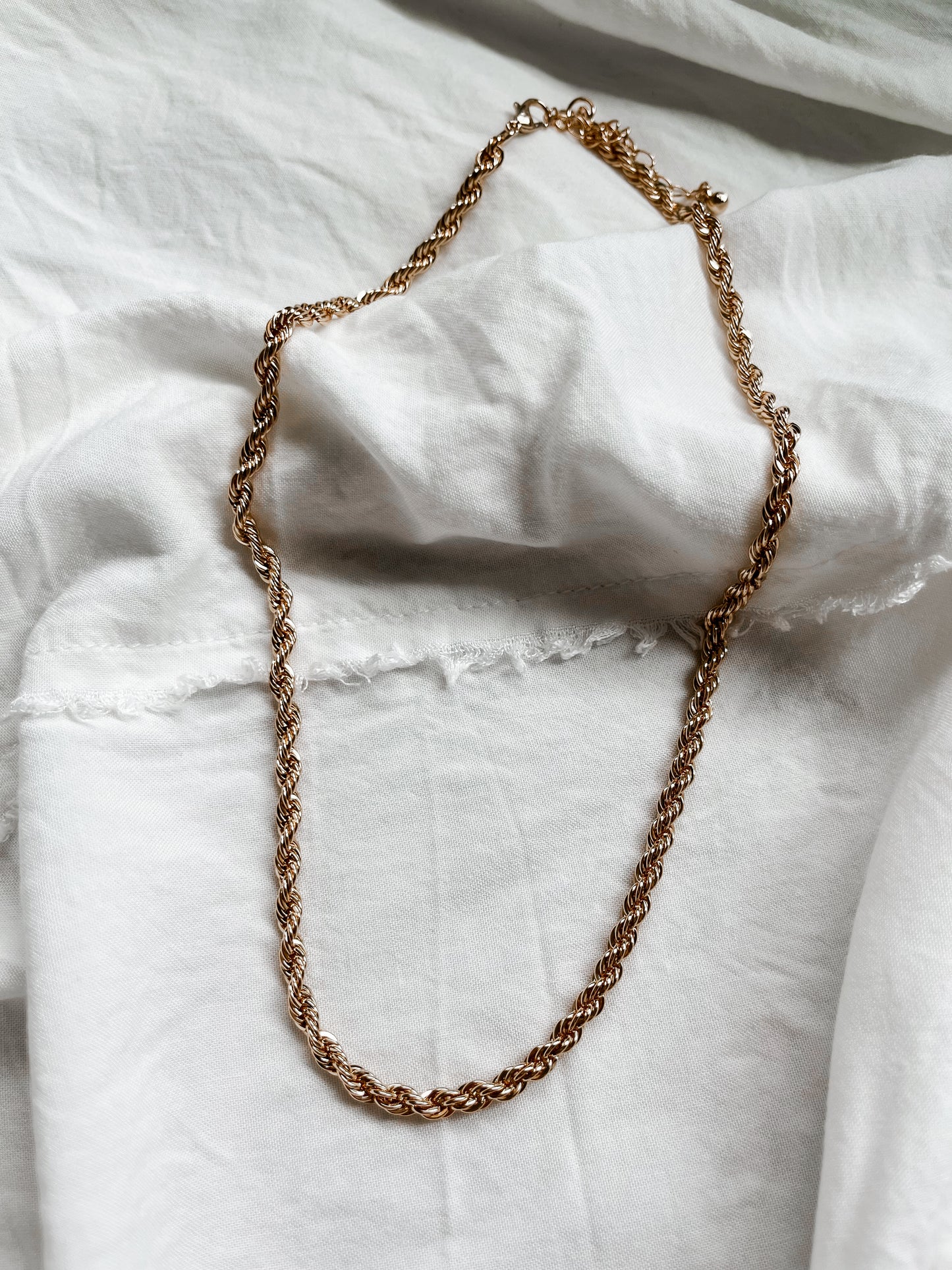 Gold Rope Chain Necklace
