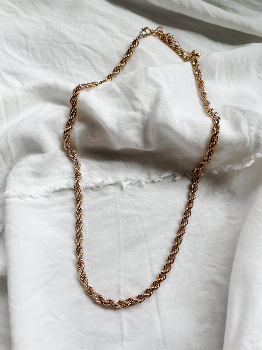Gold Rope Chain Necklace