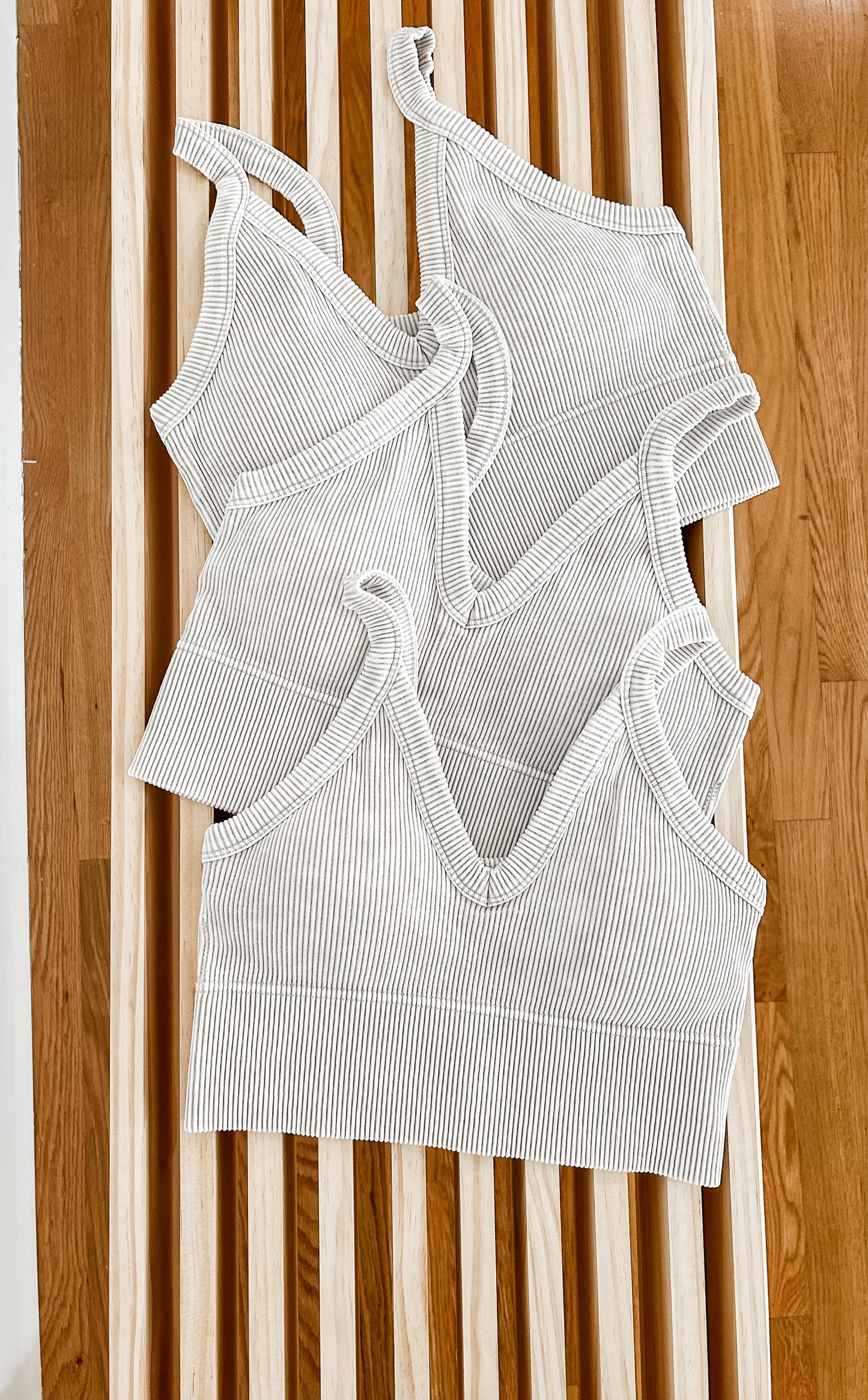 Stone Washed Bralette - in Bone