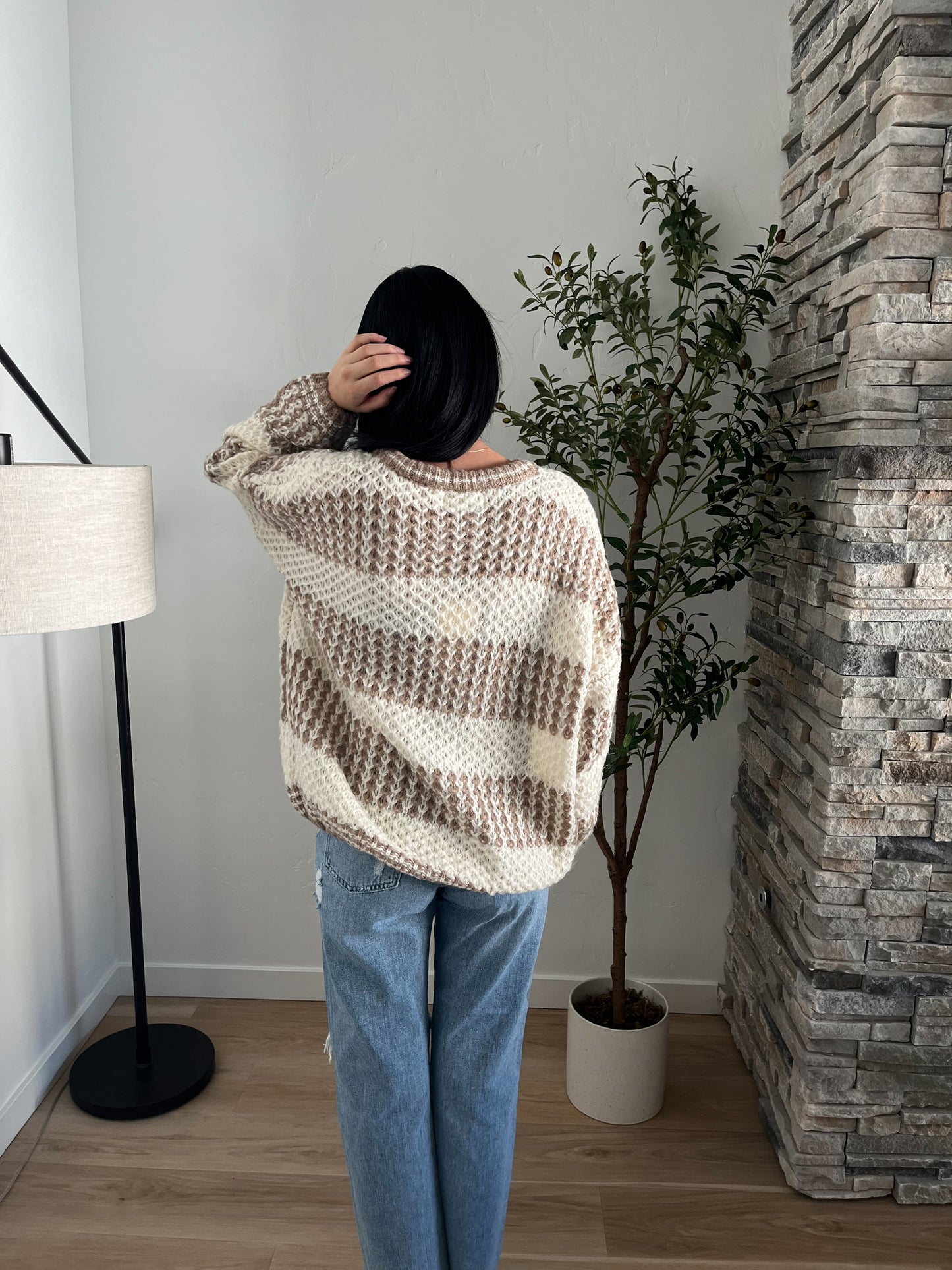 Enmie Striped Knit Sweater