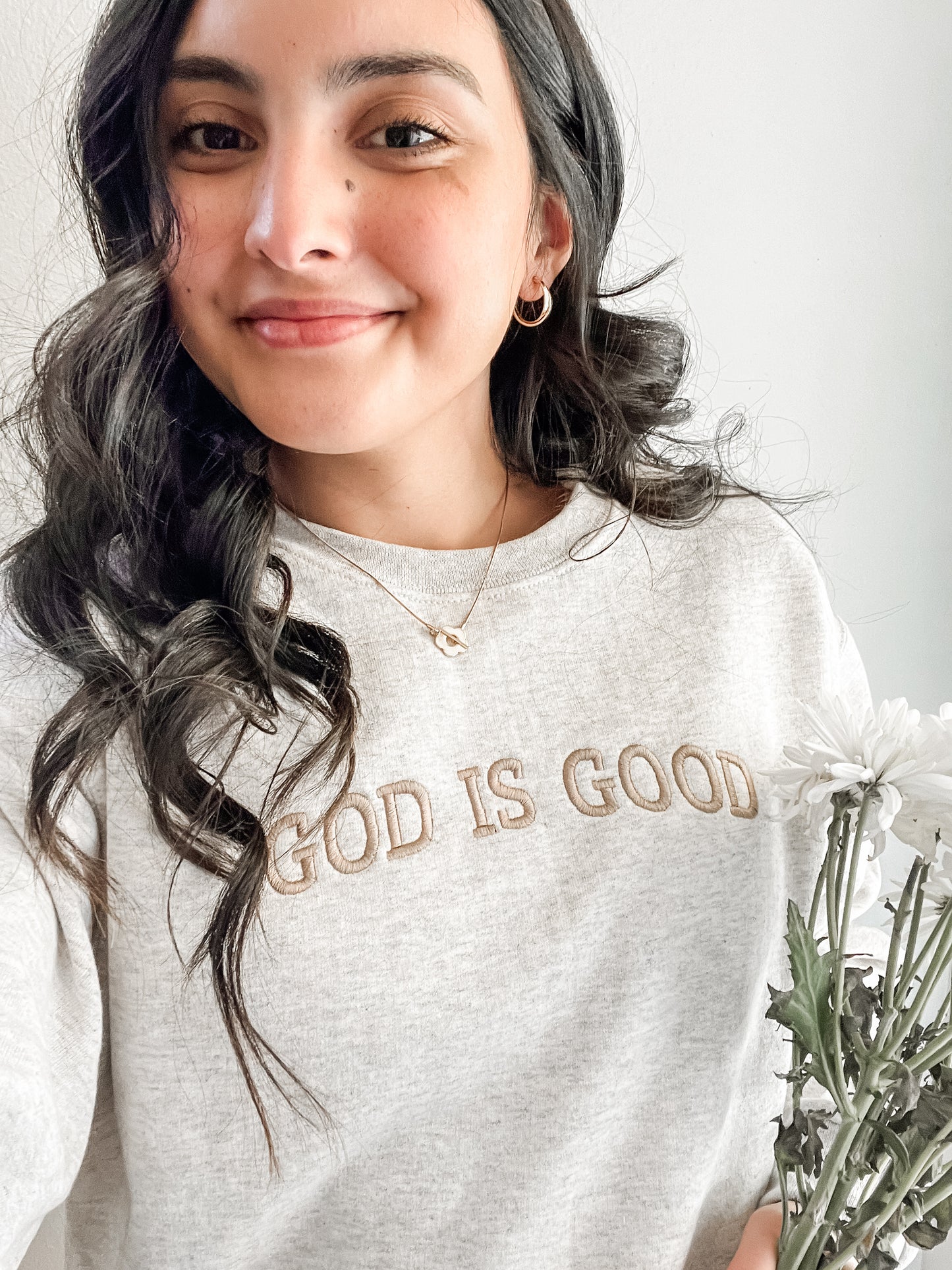 God is Good Embroidered Sweatshirt