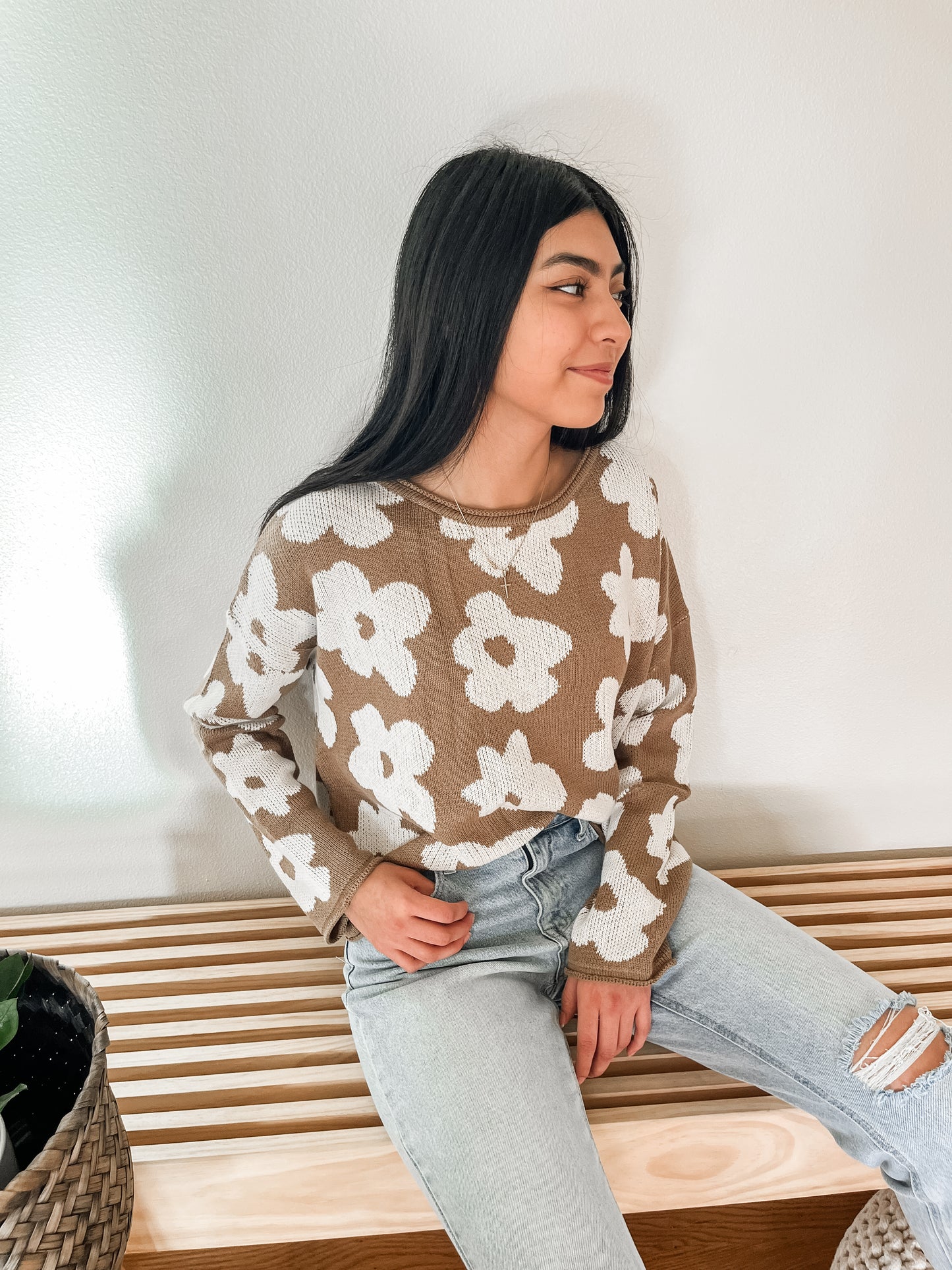 Bloom For You Sweater - Mocha