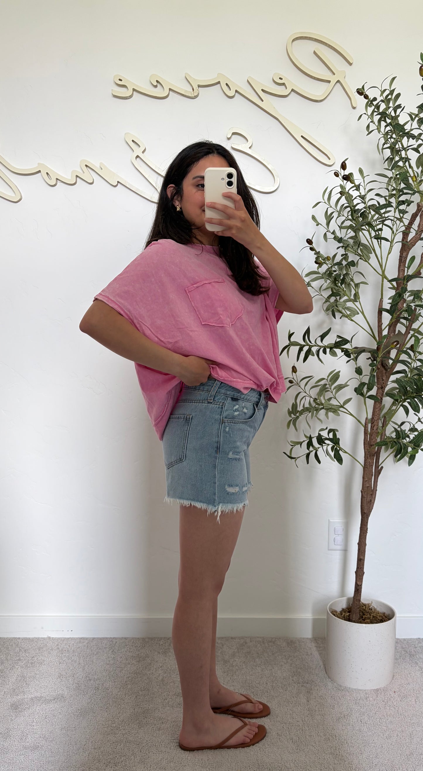 Brynlee Mid Rise Boyfriend Shorts
