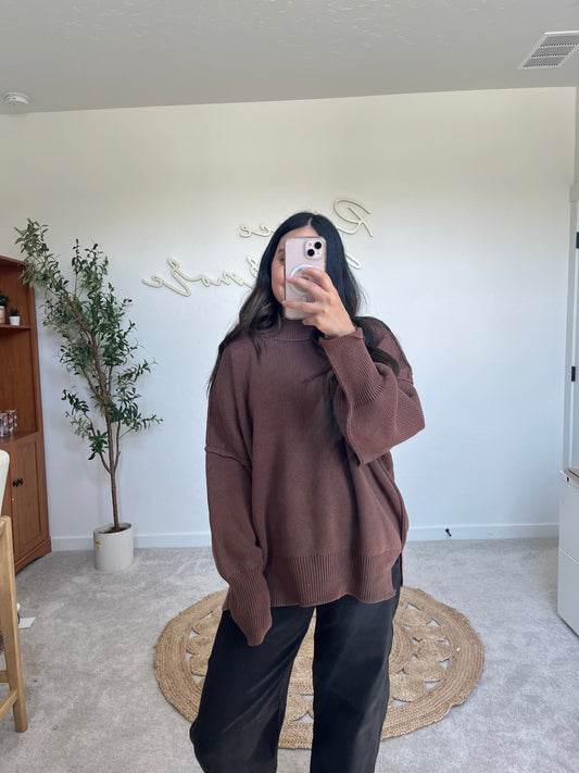 Oversized Essential Butter Knit - Chocolate