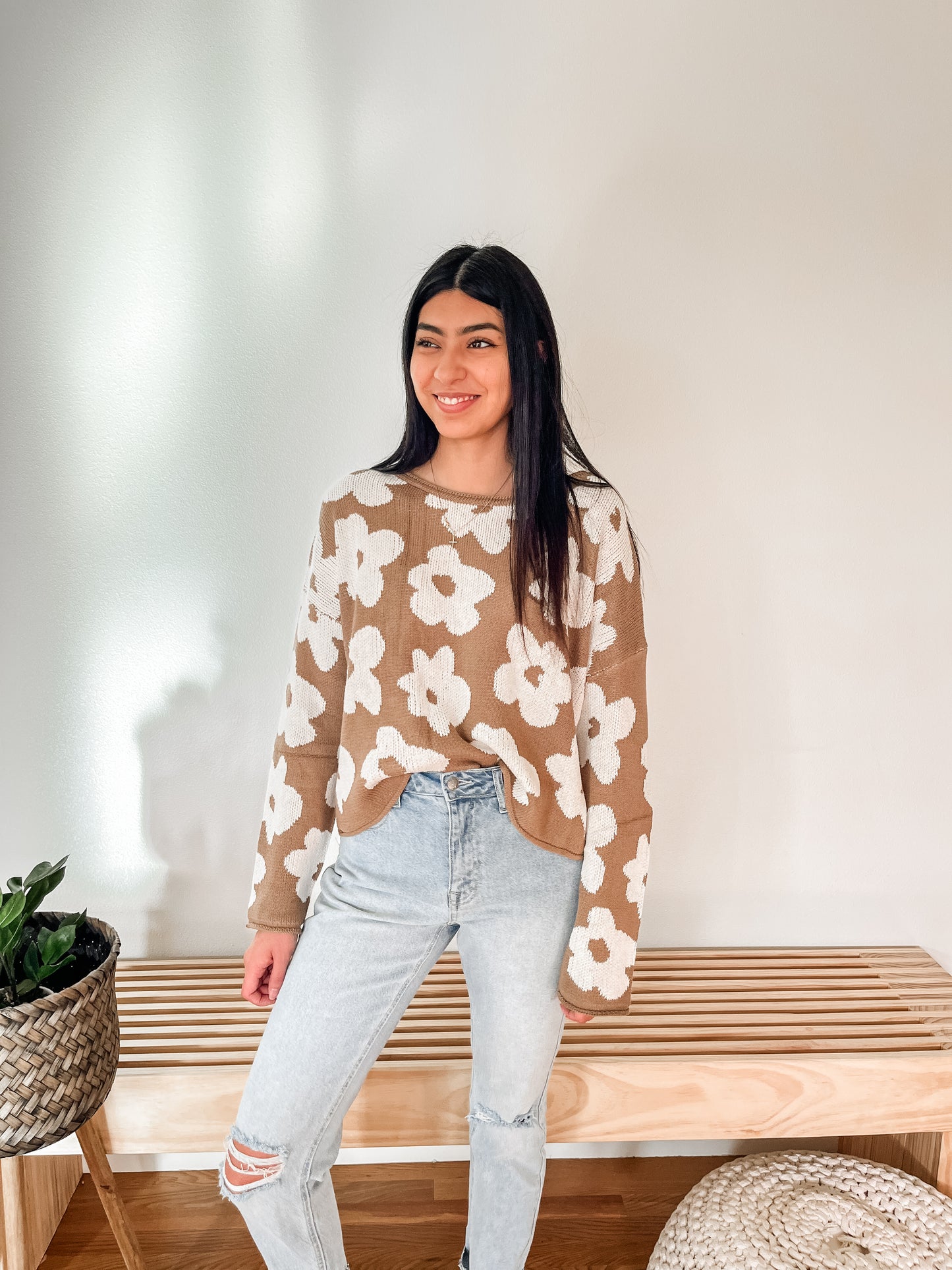 Bloom For You Sweater - Mocha