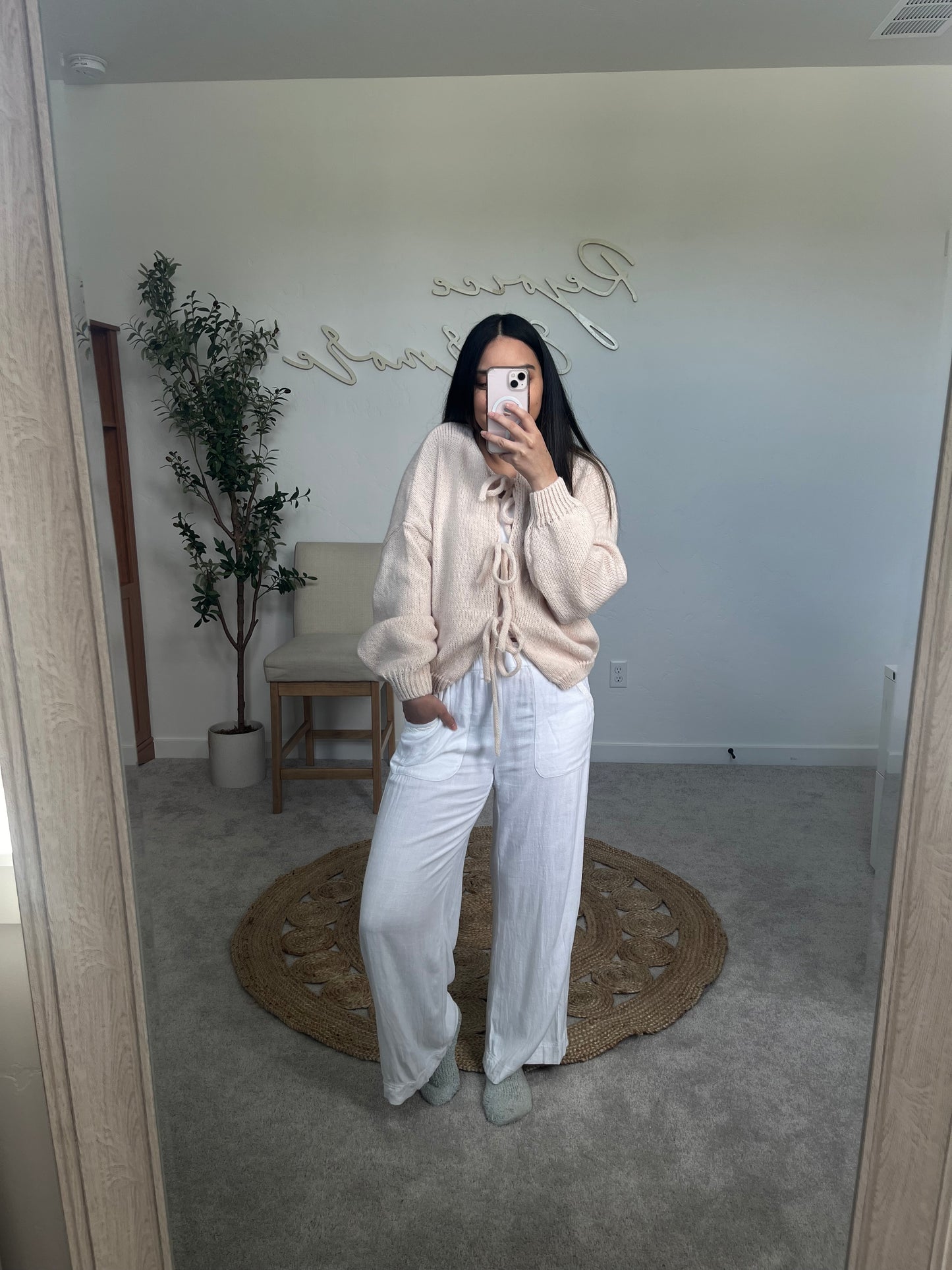 Ribbon Tie Front Cardigan