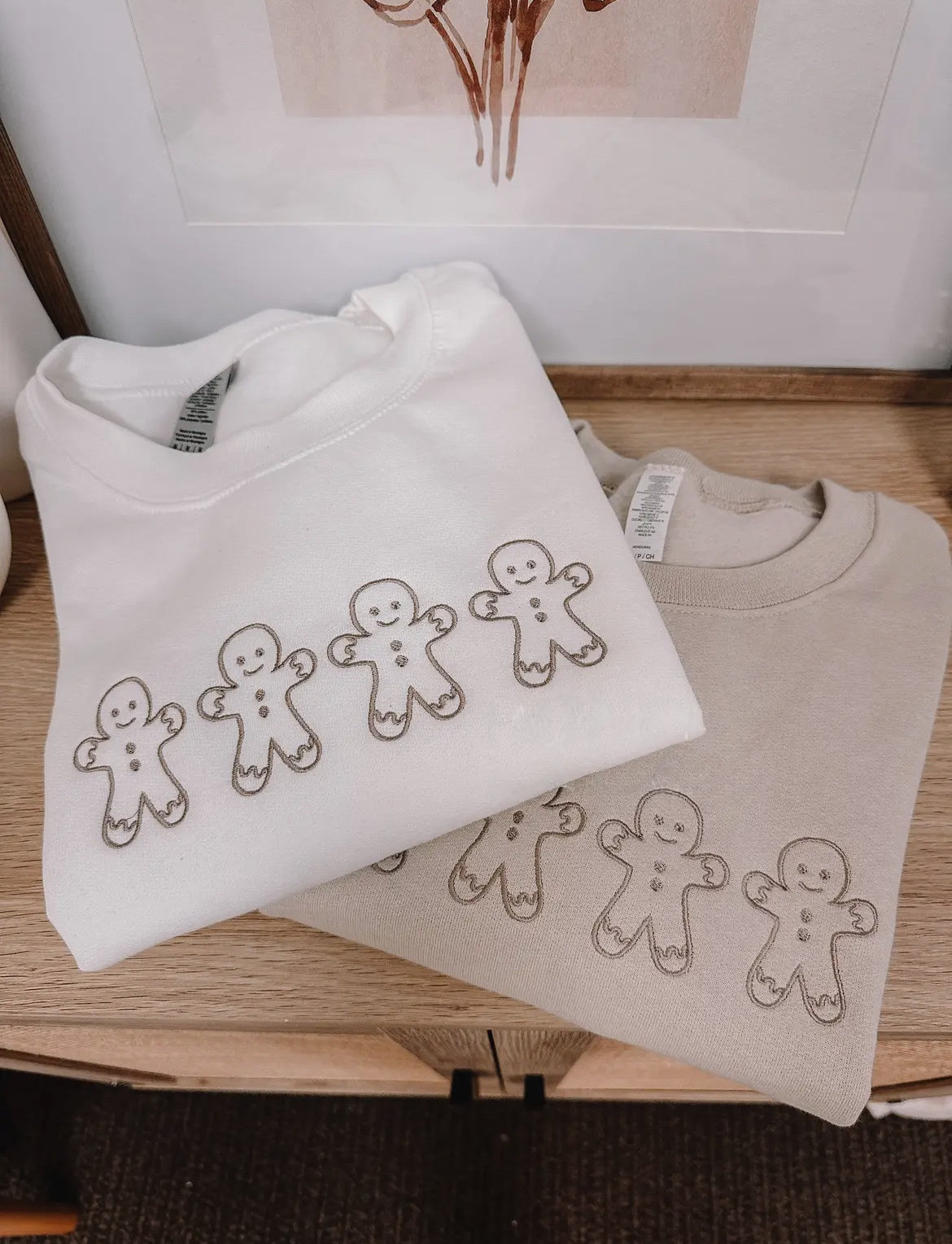 Gingerbread Embroidered Sweater