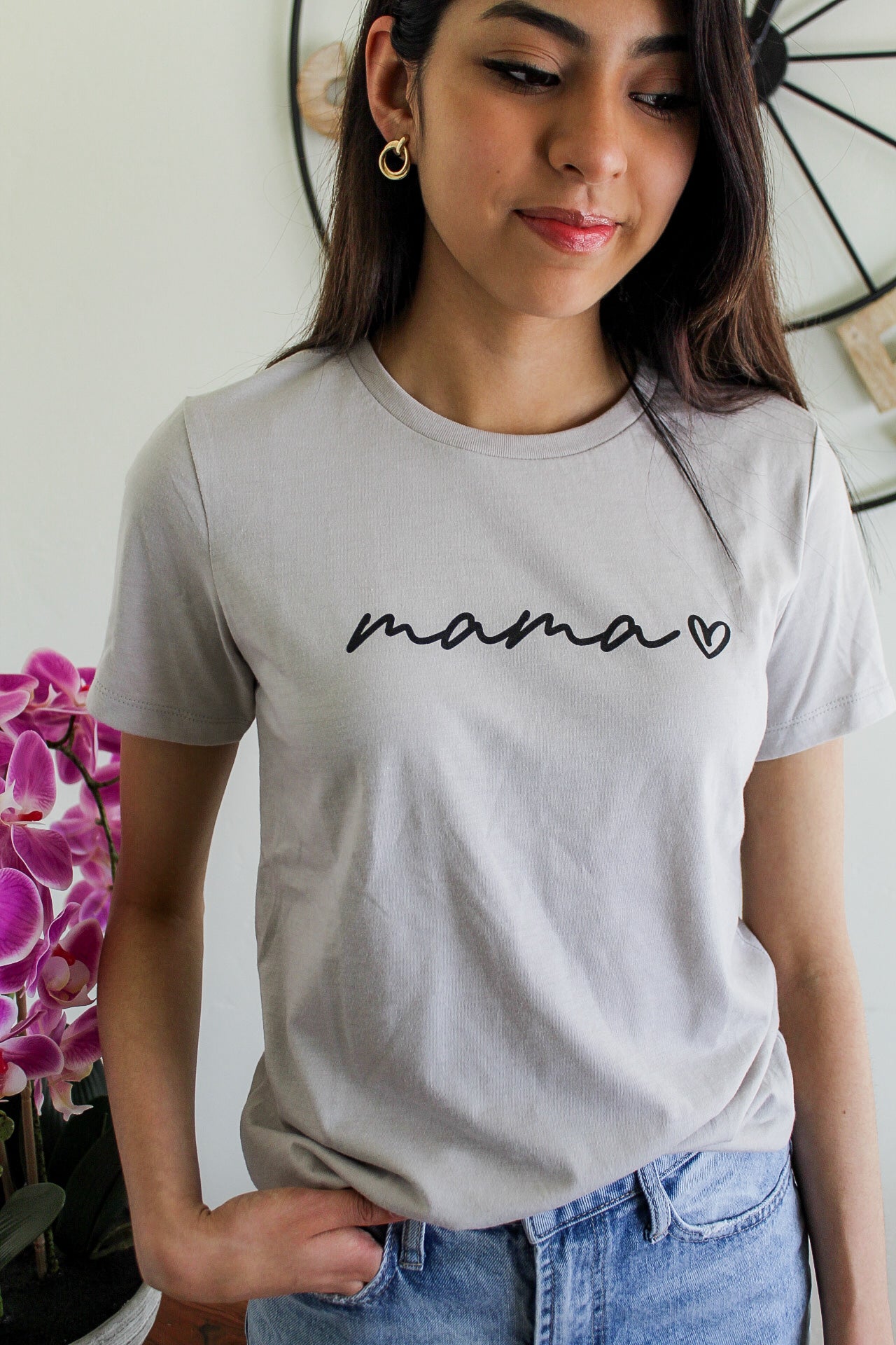 Mama Tee in Cool Grey