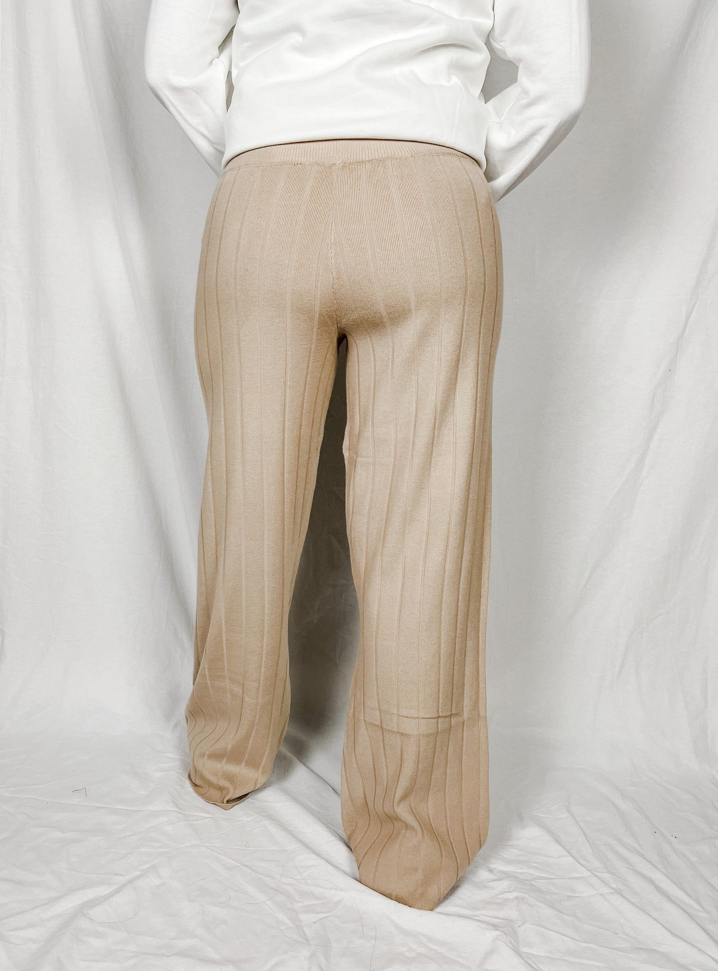 Sophia Ribbed Knit Flare Pants