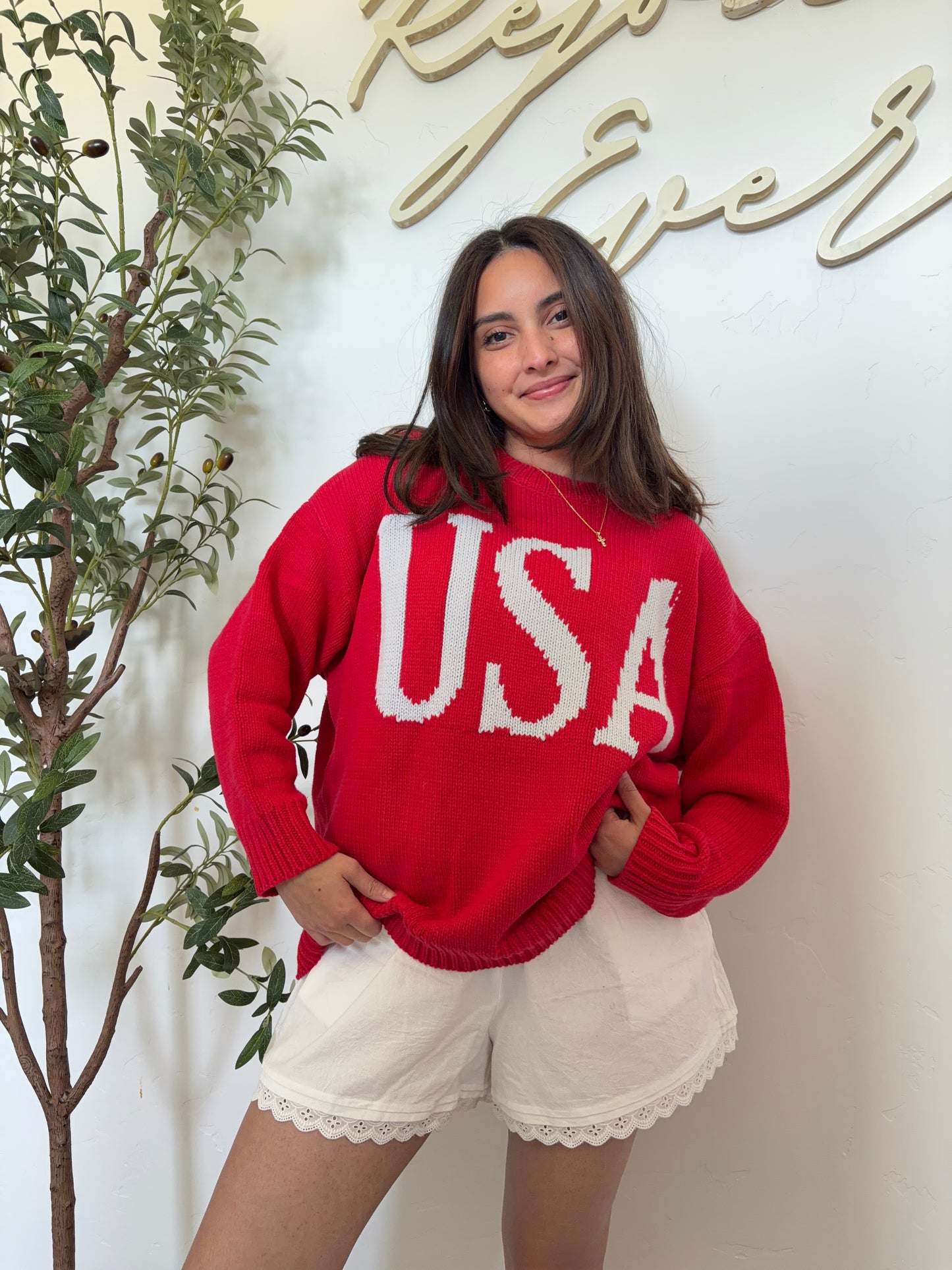 "USA" Knit Sweater