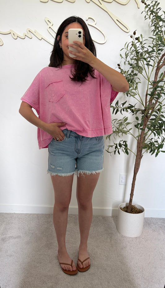 Brynlee Mid Rise Boyfriend Shorts