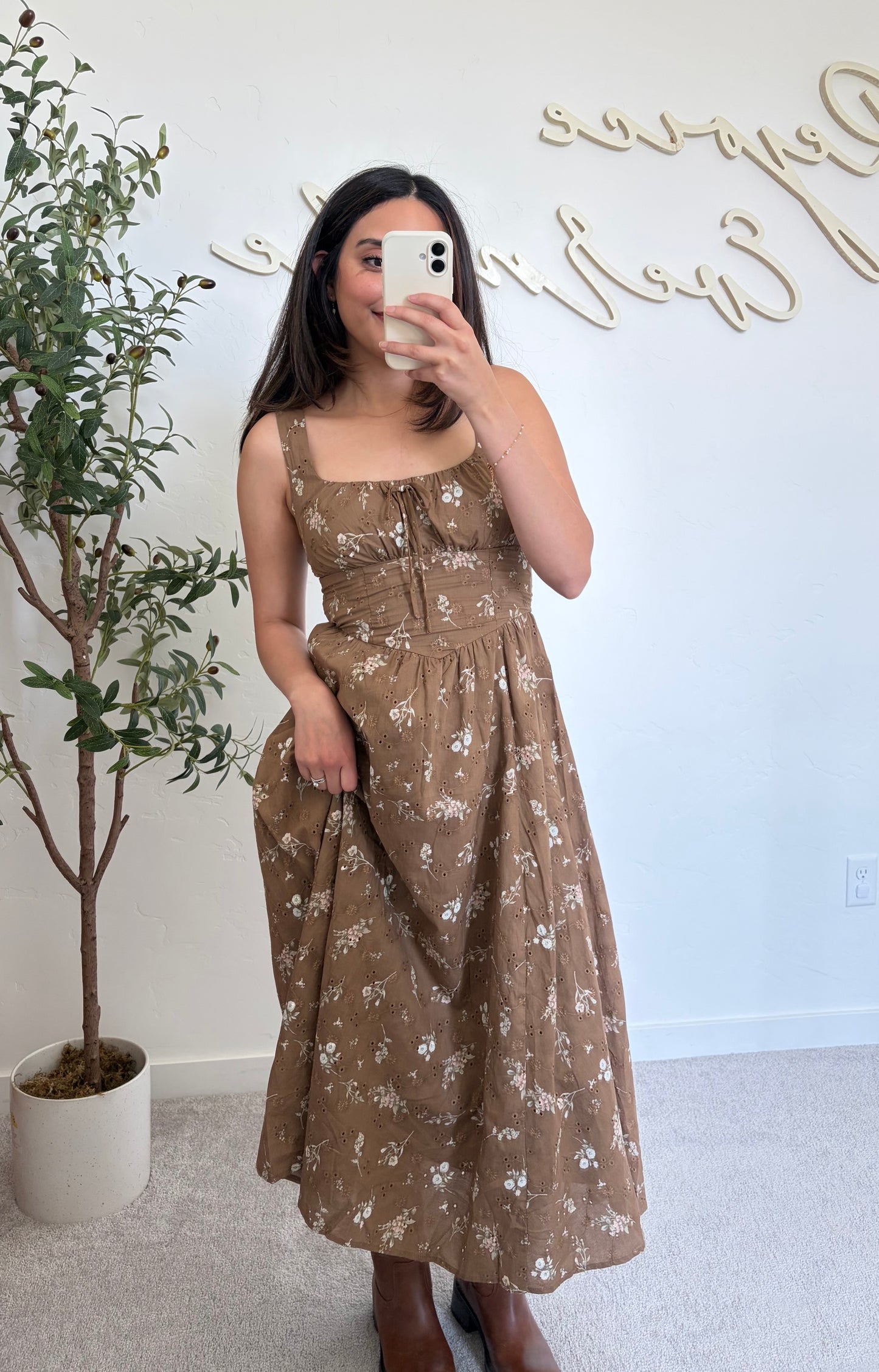 Rosalie Eyelet Midi Dress