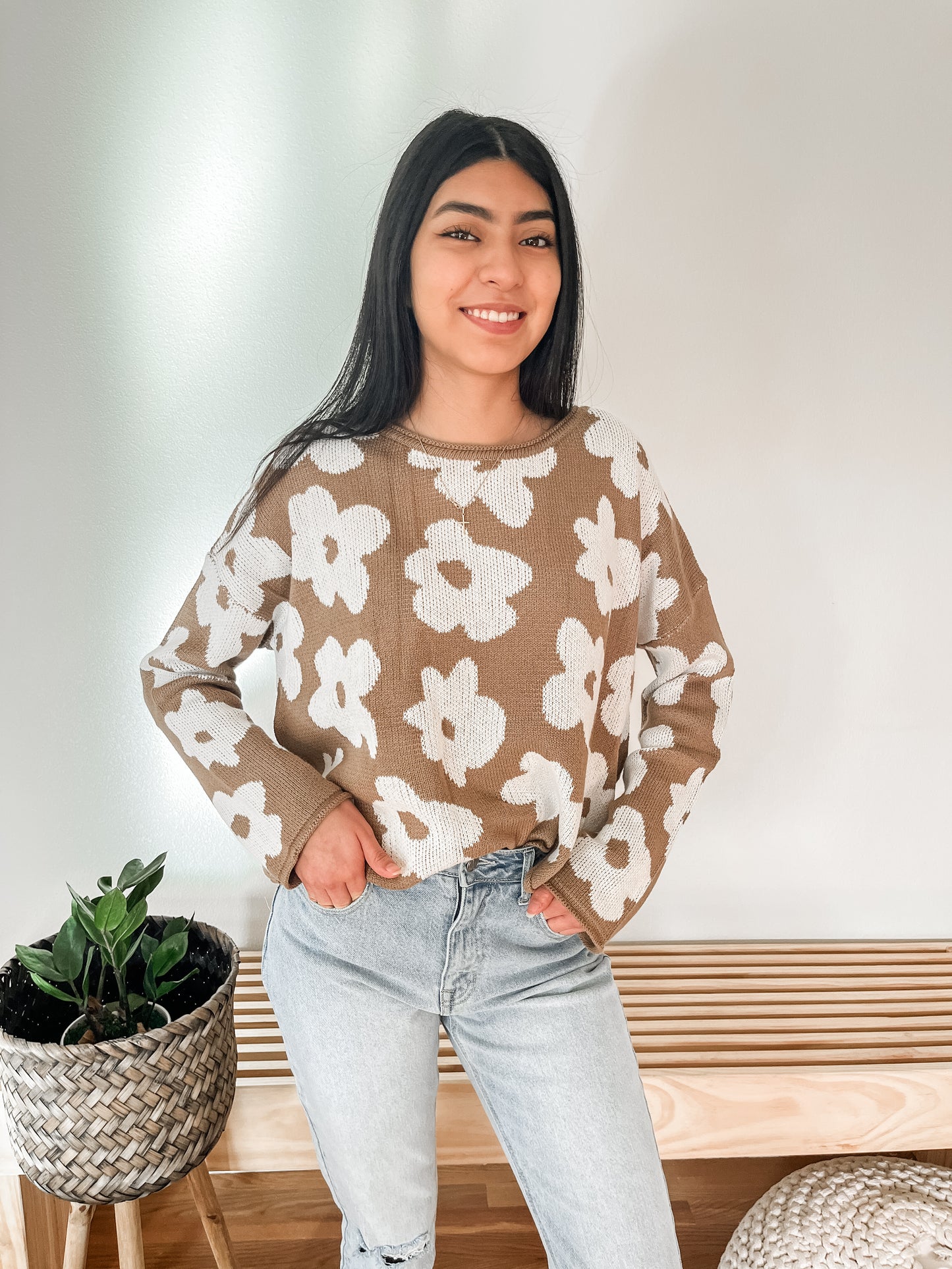 Bloom For You Sweater - Mocha