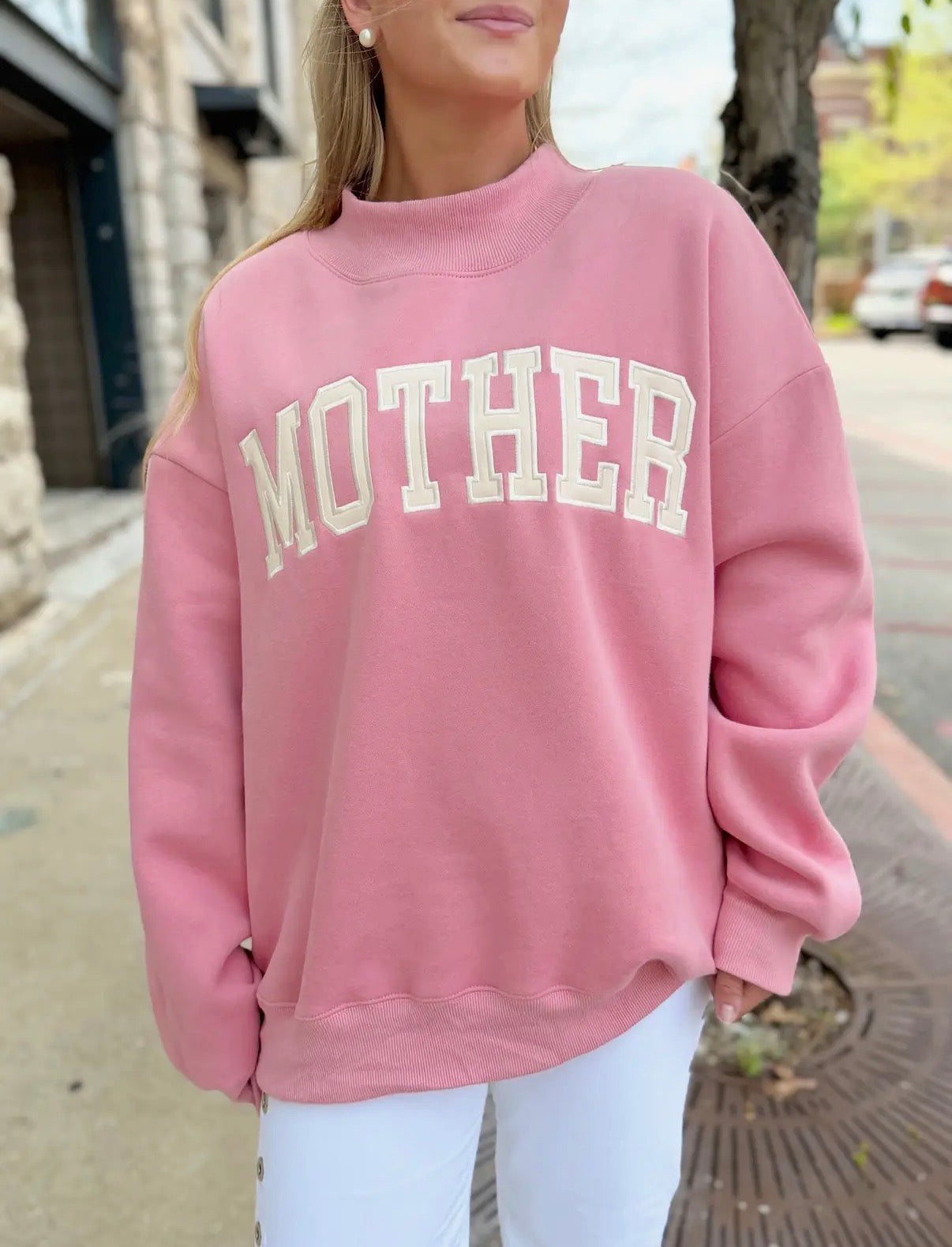 Mother Mock Neck Sweatshirt