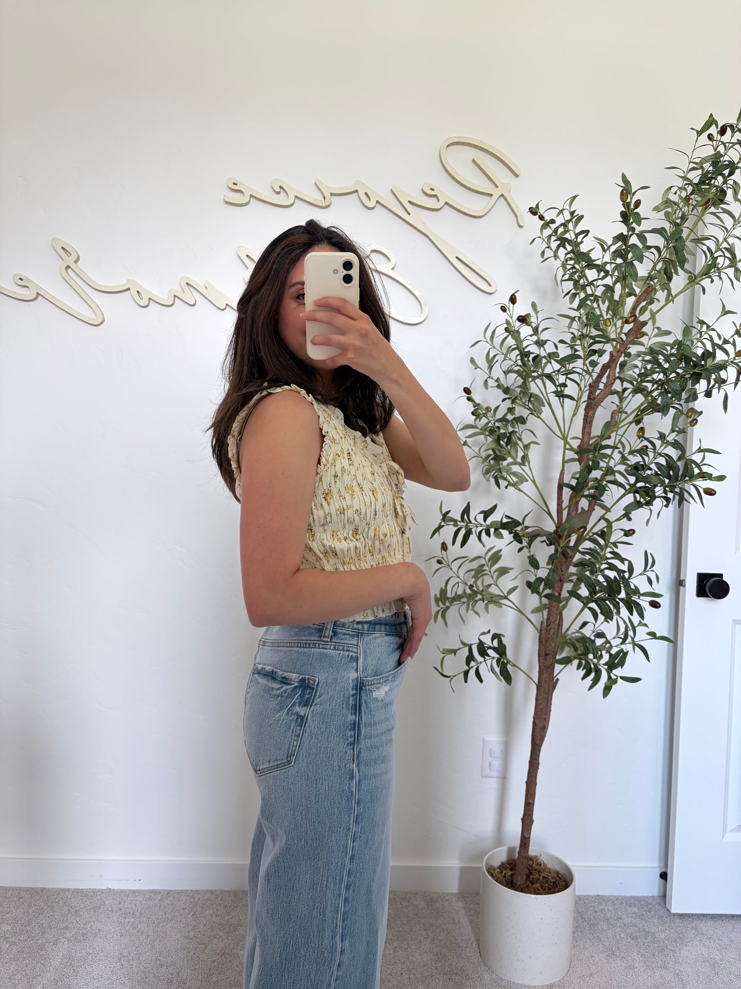 Carlie Smocked Floral Tank