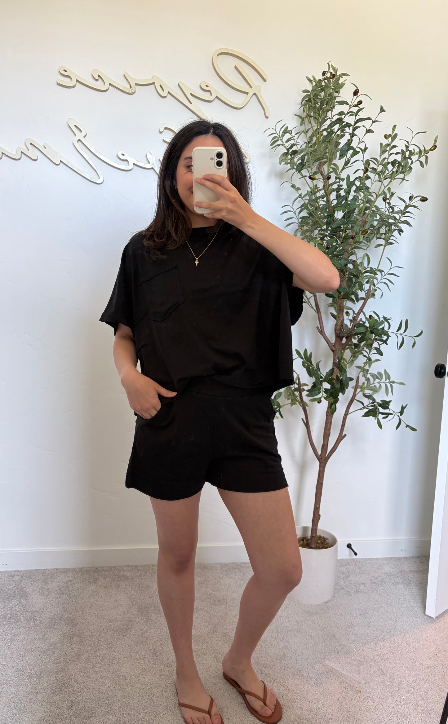 Weekend Wander Shorts Set - Black