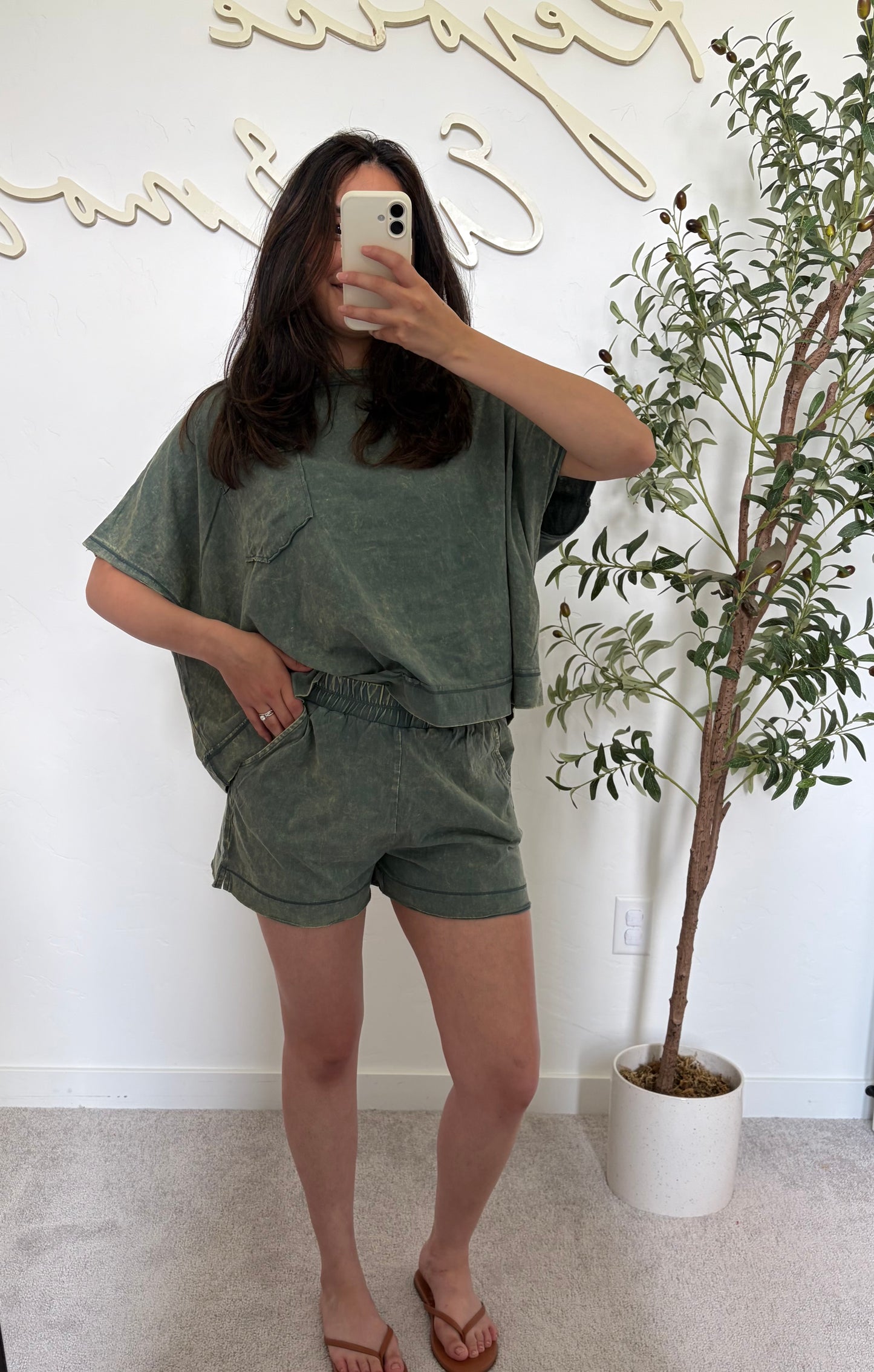 Weekend Wander Shorts Set- Jade